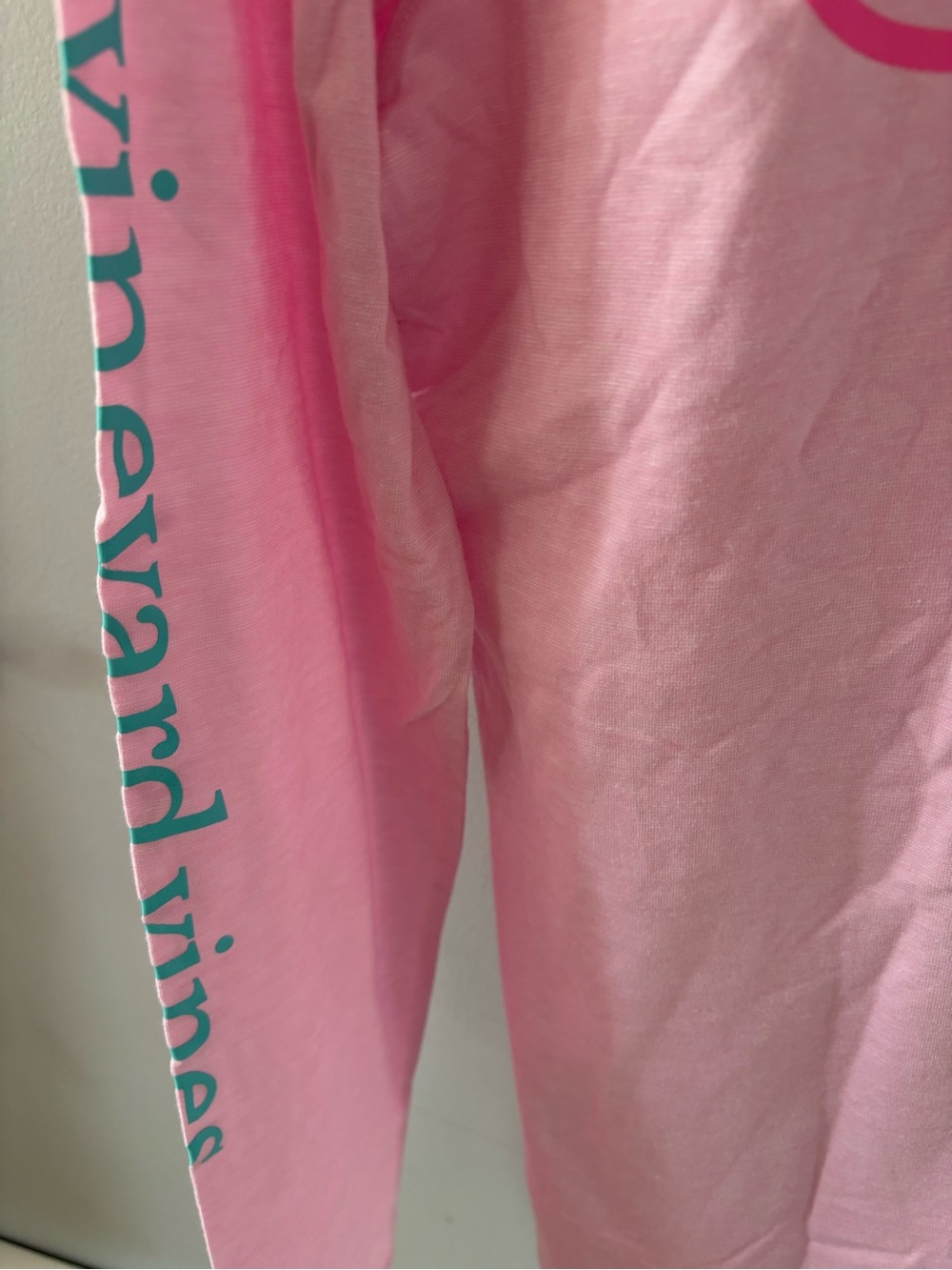 Vineyard Vines Light Pink Long Sleeve Tee with Whale Logo - Picture 5 of 8